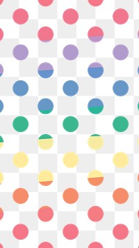 Png polka dot colorful cute pattern for kids
