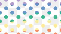 Rainbow png polka dot background for kids