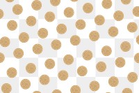 Gold polka dot png glittery pattern