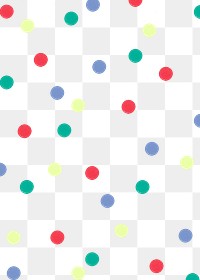 Multicolor png cute polka dot pattern