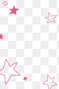 Png hand drawn stars hot pink