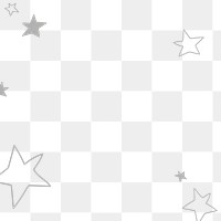 Gray png hand drawn stars for kids