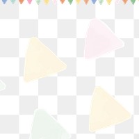 Colorful png pastel watercolored triangles pattern