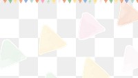 Pastel colorful png triangle watercolor pattern