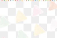 Pastel colorful png triangle watercolor pattern