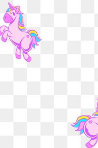 Png colorful purple unicorn pattern for kids