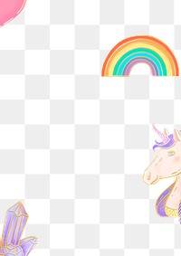 Pony colorful pastel png aesthetic frame