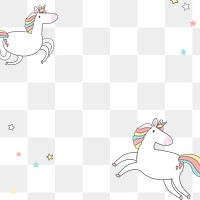 Png white unicorn rainbow cartoon pattern