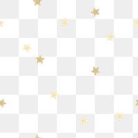 Golden png cute metallic stars pattern