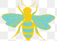 Bee png sticker vintage drawing clipart