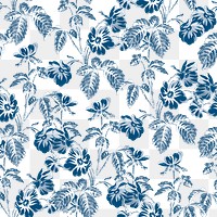 Png blue botanical pattern transparent background