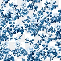 Png blue wild rose floral pattern transparent background