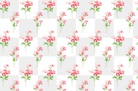 Png pastel floral pattern transparent background