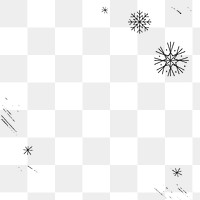 Snowflake pattern frame png festive background