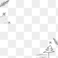 Christmas tree pattern frame png winter background