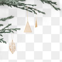 Side border png festive Christmas tree pattern background