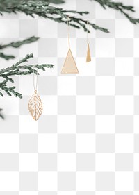 Side border png festive Christmas tree pattern background