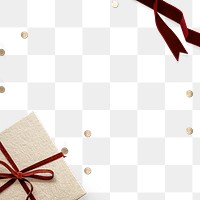 Christmas gift pattern png frame festive background