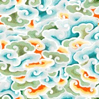 Png cloud Chinese art pattern transparent background seamless