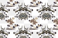 Png traditional Chinese art flower pattern background