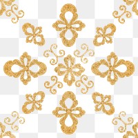 Chinese gold oriental pattern png seamless background