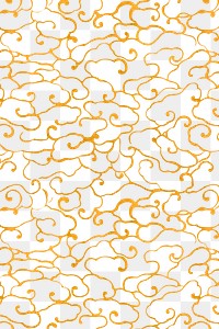 Png gold cloud Chinese art pattern background 