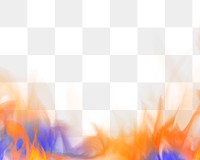 Dramatic png fire flame border frame