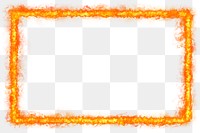 Orange png rectangle fire frame