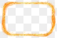 Orange png rounded rectangle fire frame