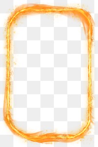 Png orange rounded rectangle fire frame
