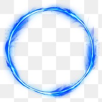 Png retro blue circle fire frame