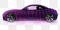 Purple 3d sports car render png smart car technology