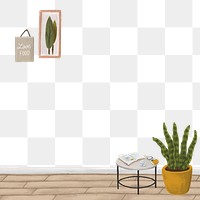 Cute house plant png social media transparent background