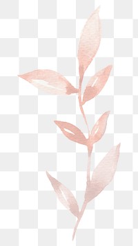 Luxury rose gold leaf png sticker transparent