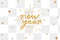 Happy new year 2021 png sticker 