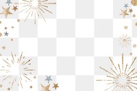 Glittery firework frame png transparent background