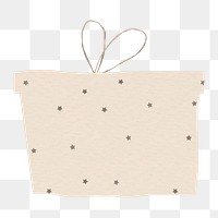 New year gift box sticker png in transparent background