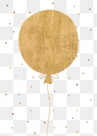 Gold balloon png invitation card festive transparent background