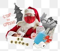 New normal Christmas celebration png be happy and stop the spread