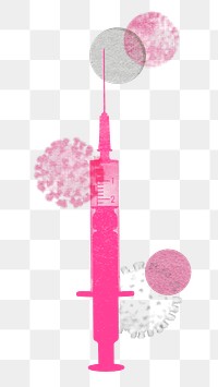 Pink syringe png to cure and treatment for Coronavirus