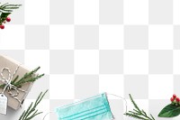 New normal Christmas png border transparent background