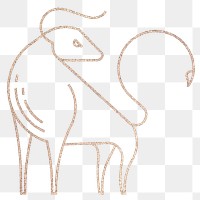 Chinese Ox Year gold png design element