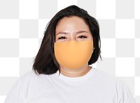 Woman wearing mask png new normal lifestyle studio shoot
