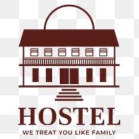 Hotel logo png business corporate identity with hostel text