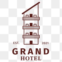 Hotel logo png business corporate identity with grand hotel text
