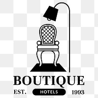 Hotel logo png business corporate identity with boutique hotels text