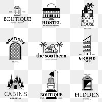 Png hotel logo black business corporate identity set