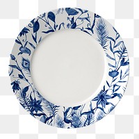 Png blue China floral porcelain plate tableware