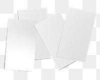 Blank business cards png on transparent background