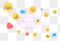 Cute emoticons png with empty text boxes